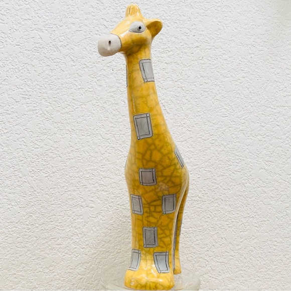 San Diego Zoo Wild Animal Park Raku Signed Giraffe Ceramic Pottery Figurine - Picture 6 of 15
